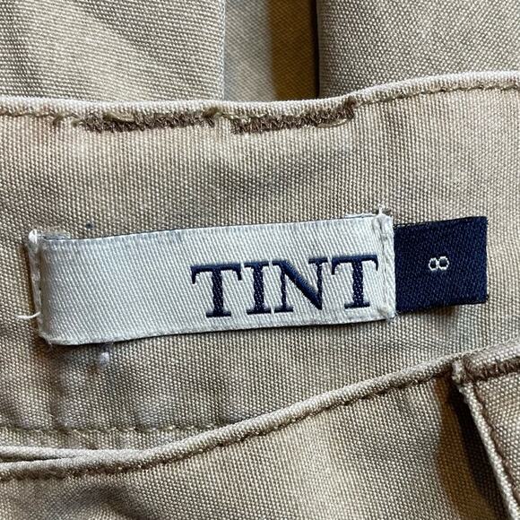 Tint Y2K Cargo Pants Cream Khaki 8 Utility Cotton Gorpcore Straight - Picture 4 of 8